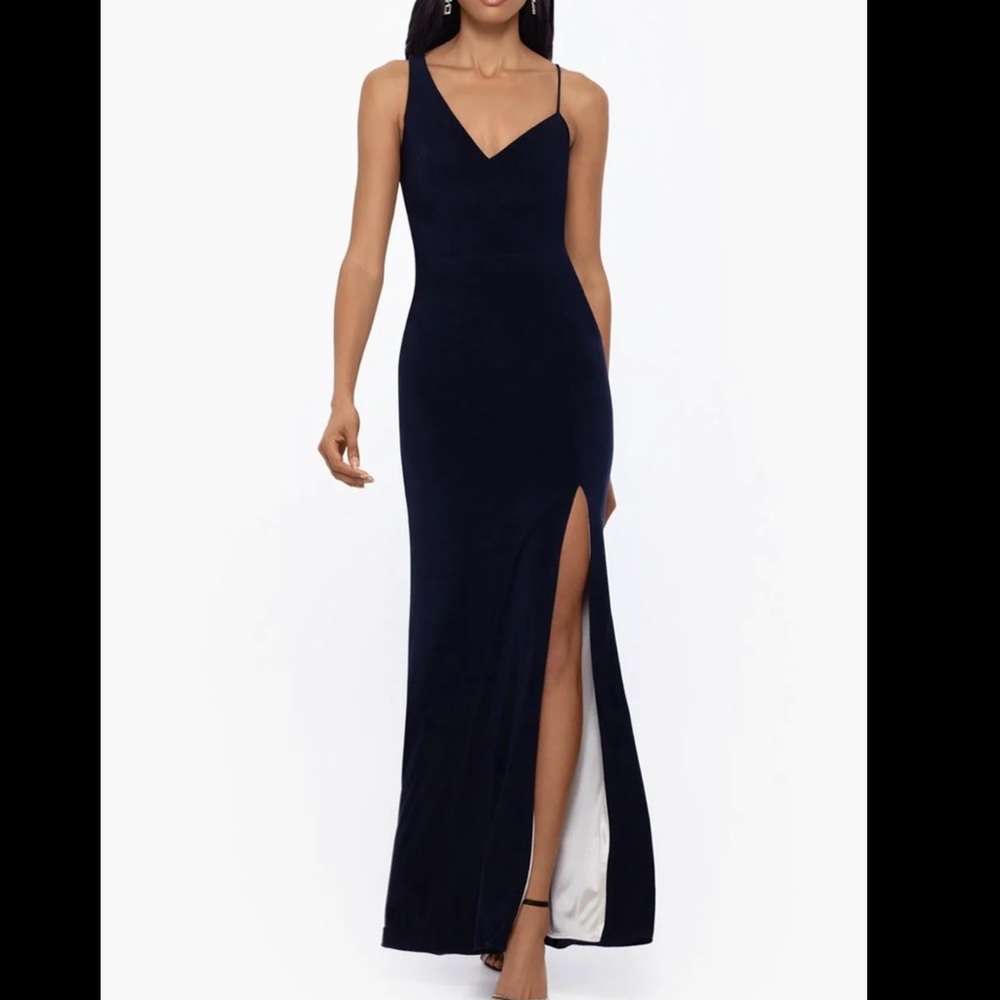 NWT Xscape Asymmetrical Front Slit Dress 8
